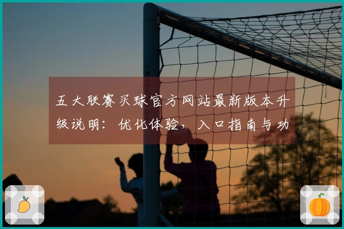 五大联赛买球官方网站最新版本升级说明：优化体验，入口指南与功能详览